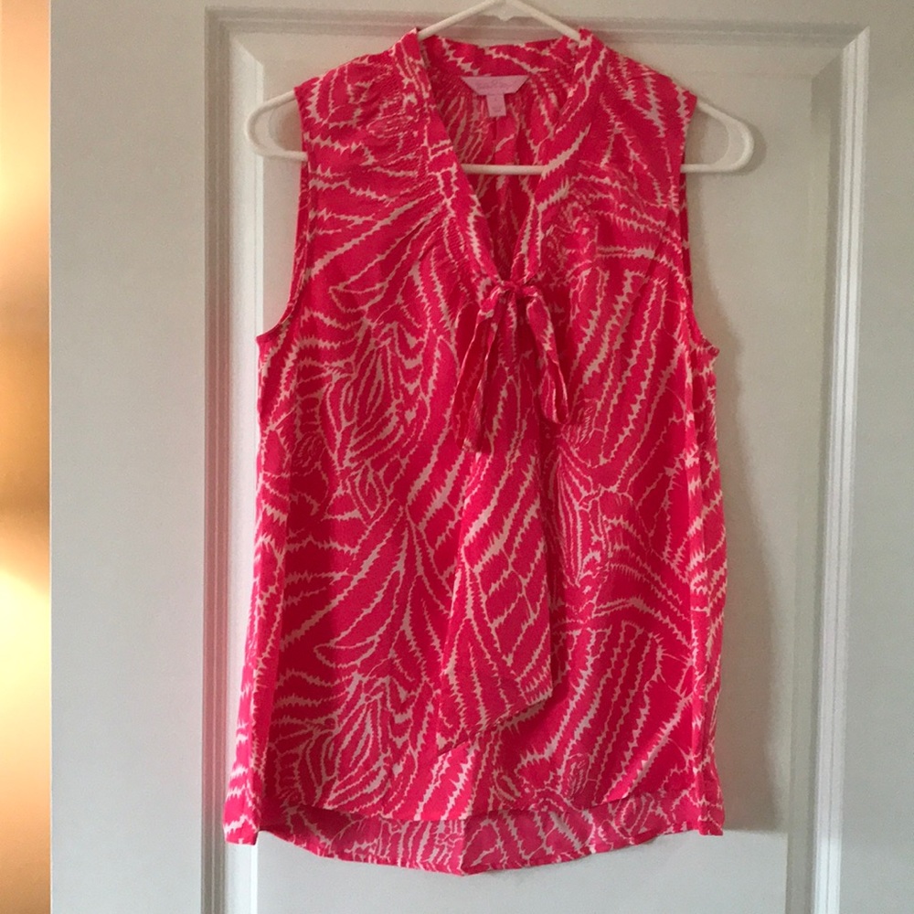 Lilly Pulitzer Hot Pink Zebra Print Top